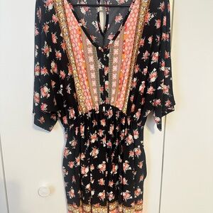Floral Black Romper by White Birch